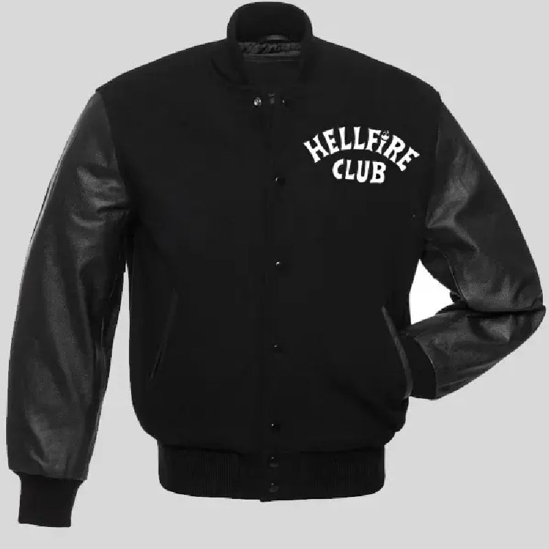 Stranger Things S04 Hellfire Club Varsity Jacket - Echo Leather