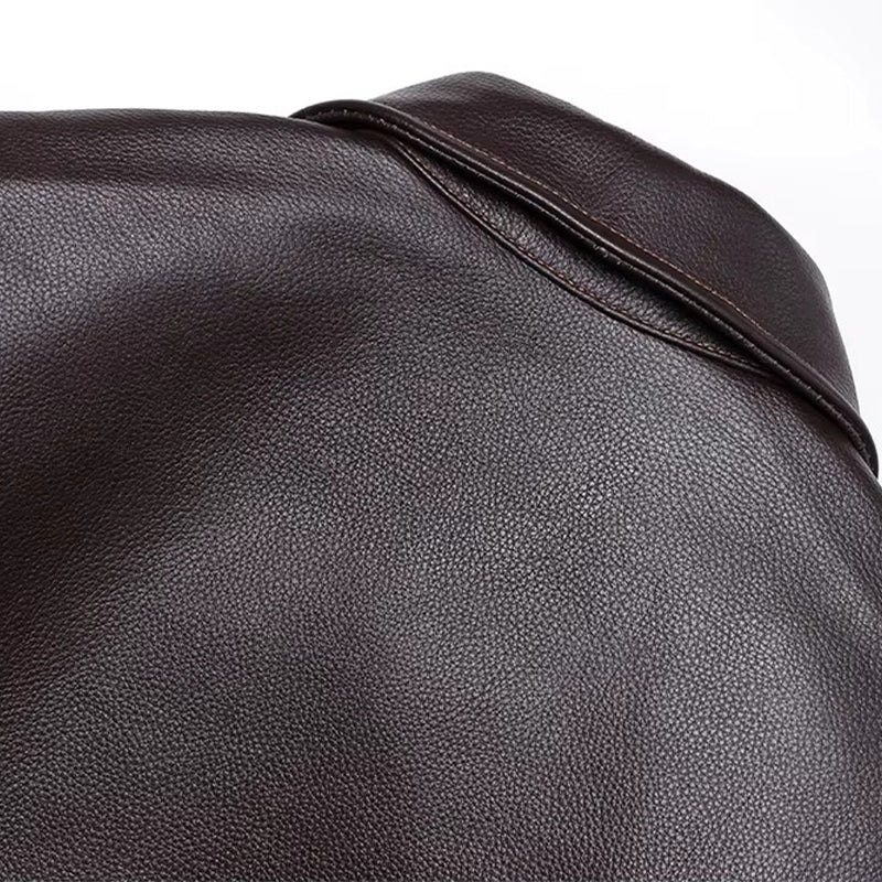 Men's Dark Brown A2 Bomber Leather Jacket - Echo Leather