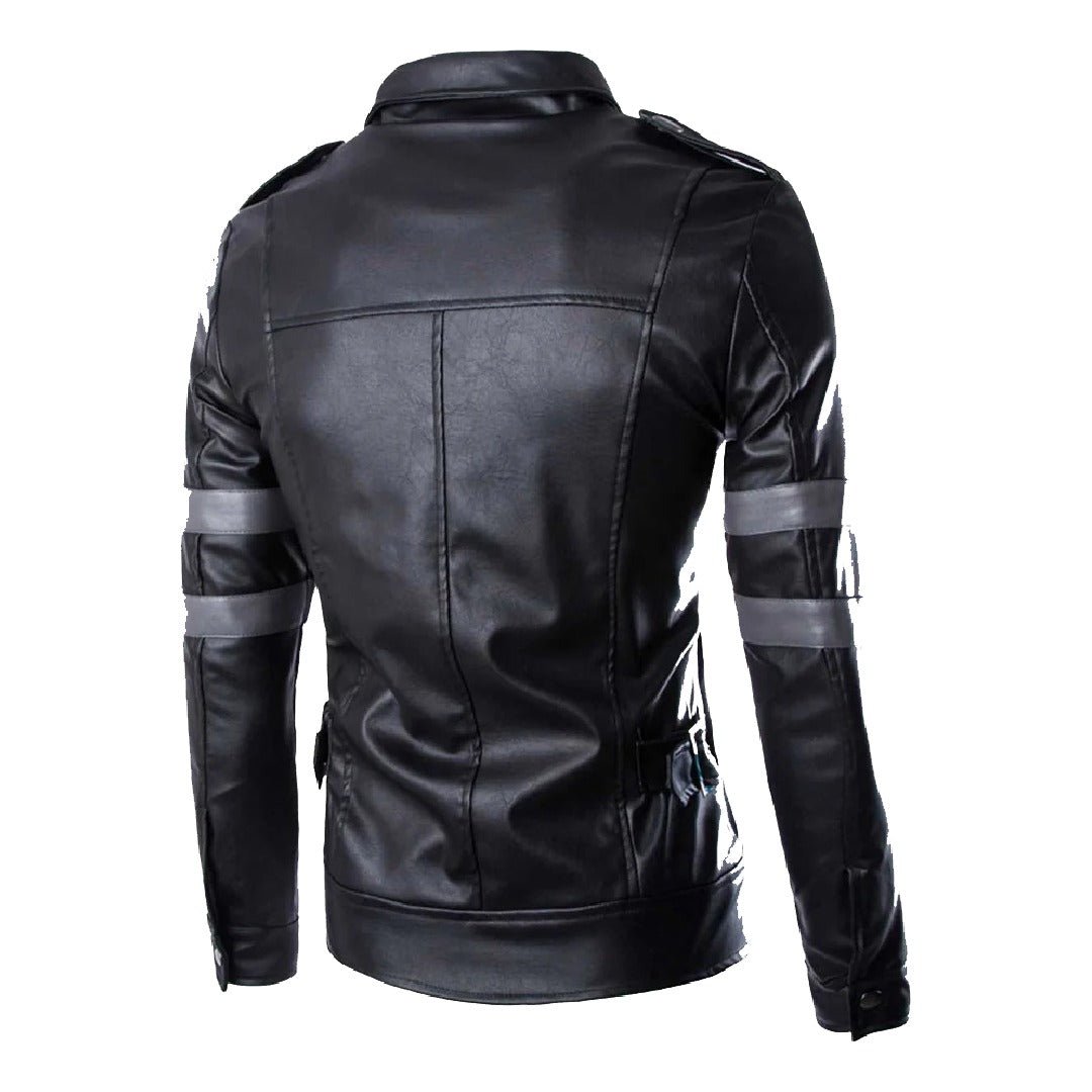 Resident Evil 6 Leon Kennedy Black Leather Jacket - Echo Leather