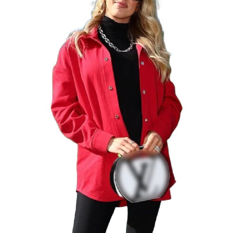 Brittany Mahomes Red Cotton Jacket - Echo Leather
