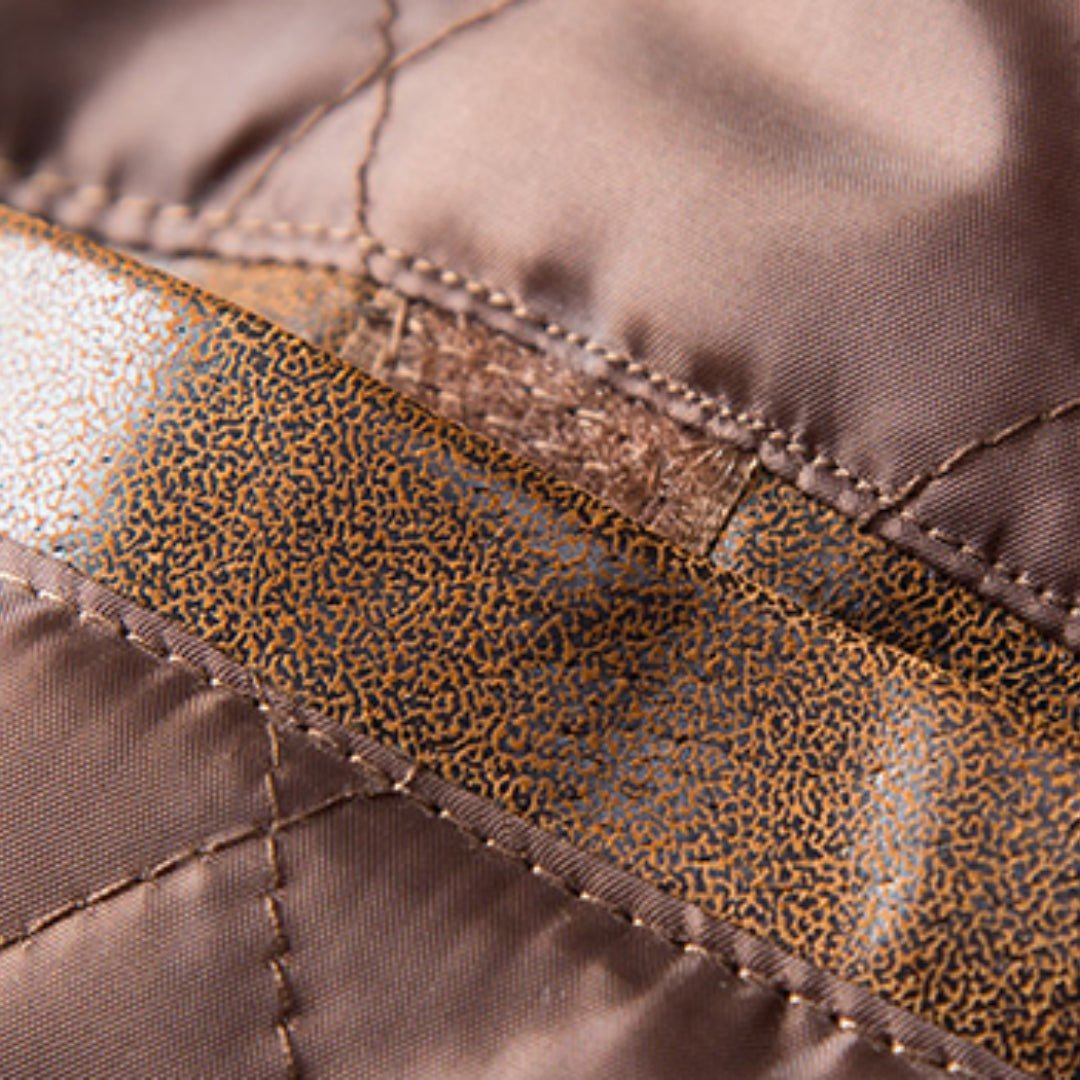 Brown Removable Hood Motorcycle Leather Jacket - Echo Leather