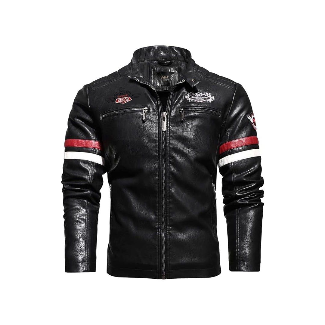 Casual Windbreaker Motorcycle Leather Jacket - Echo Leather