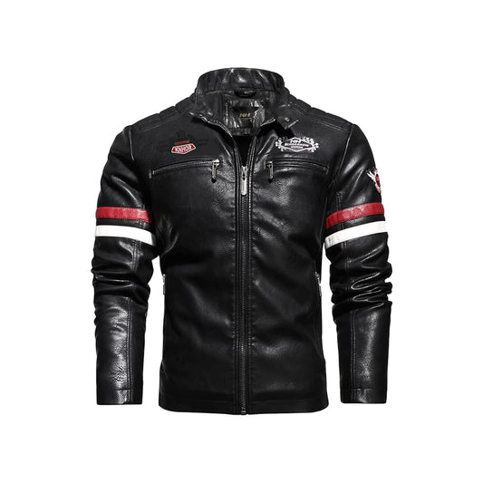 Casual Windbreaker Motorcycle Leather Jacket - Echo Leather