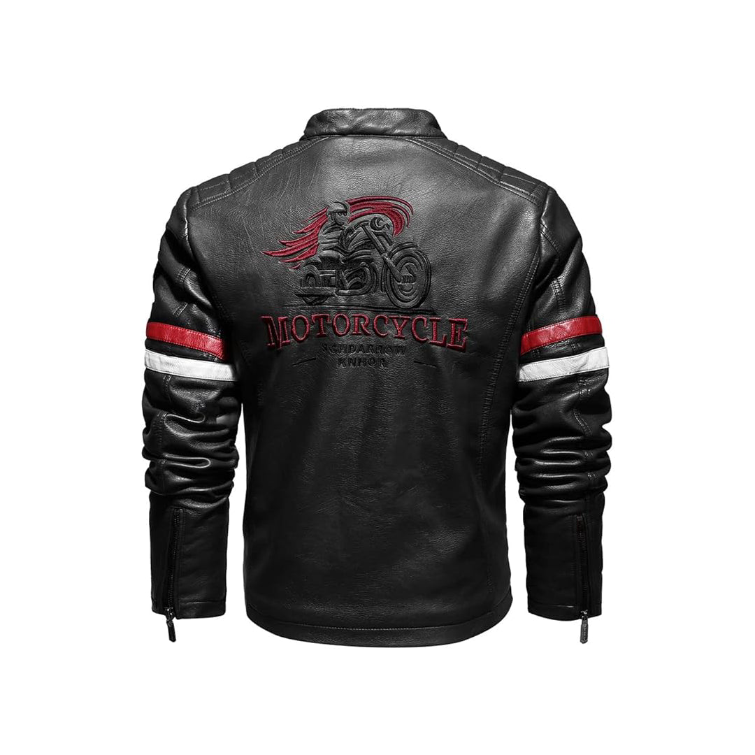 Casual Windbreaker Motorcycle Leather Jacket - Echo Leather