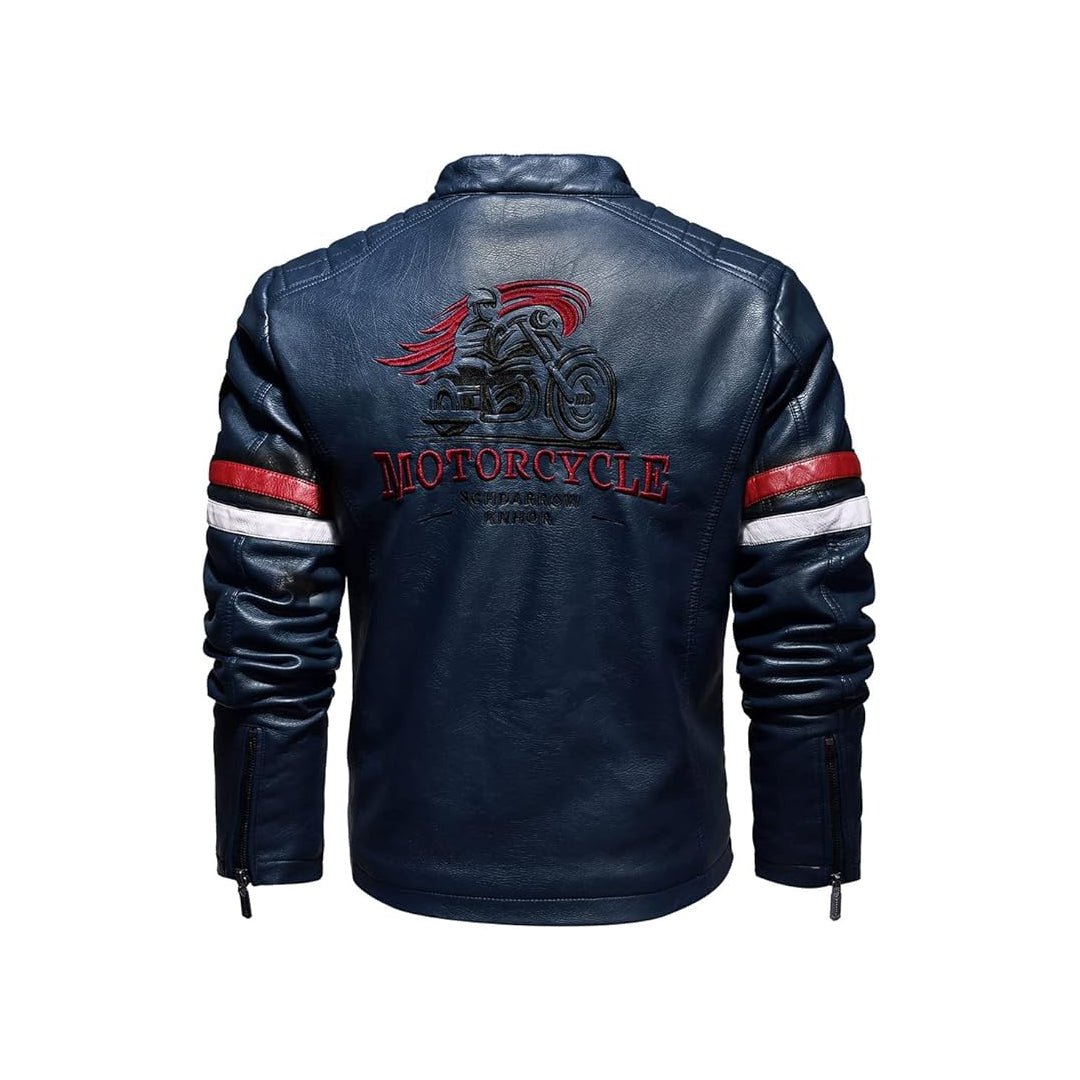 Casual Windbreaker Motorcycle Leather Jacket - Echo Leather