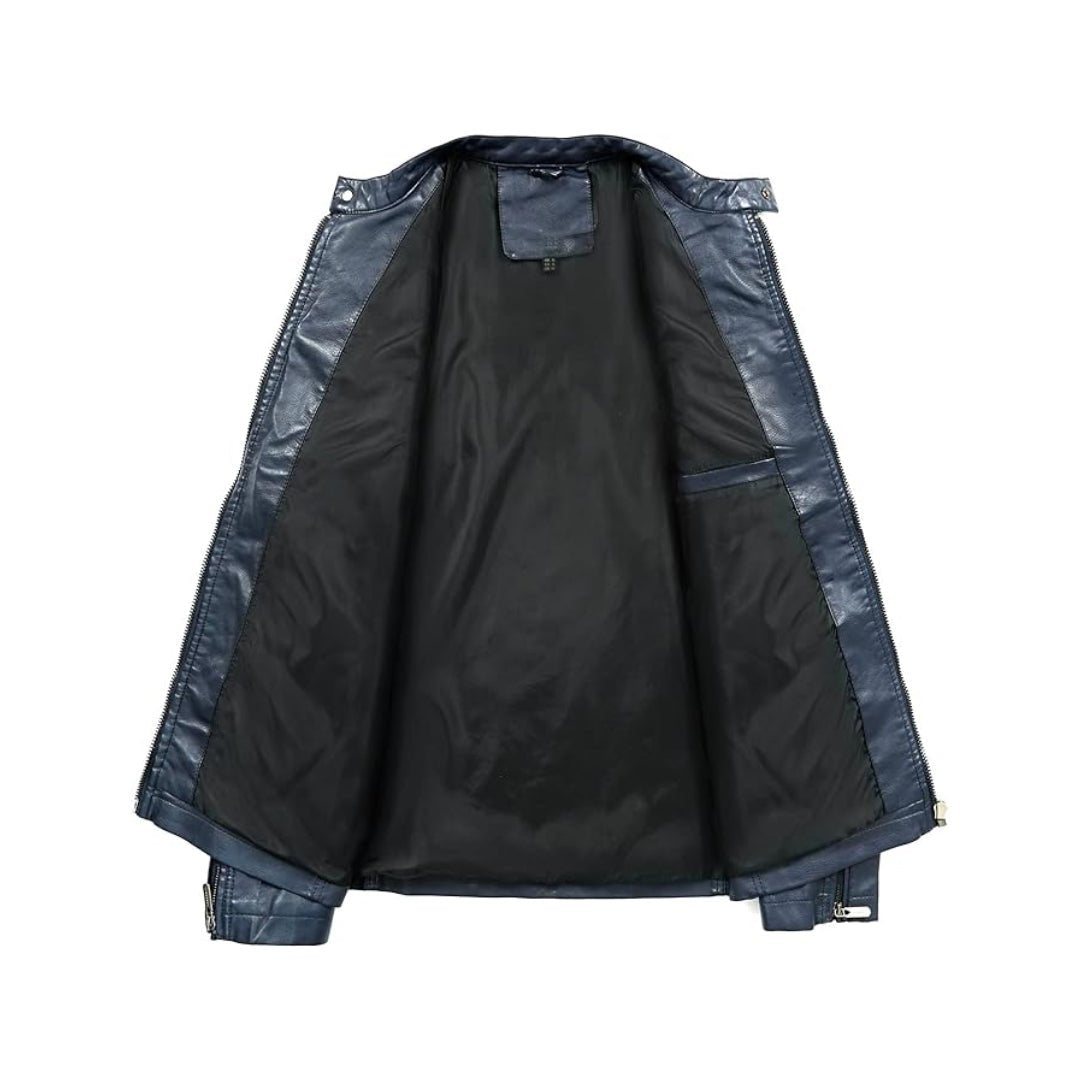 Casual Windbreaker Motorcycle Leather Jacket - Echo Leather