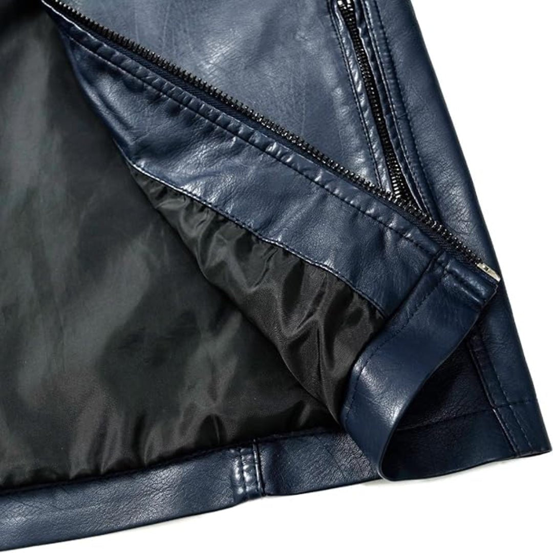 Casual Windbreaker Motorcycle Leather Jacket - Echo Leather