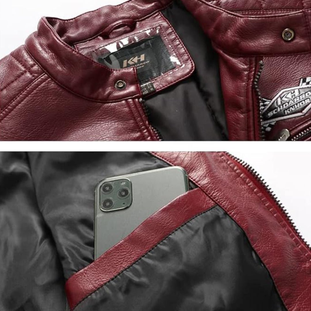 Casual Windbreaker Motorcycle Leather Jacket - Echo Leather