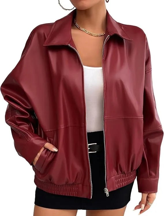 Kate Kasin Oversized Genuine Leather Jacket - Echo Leather