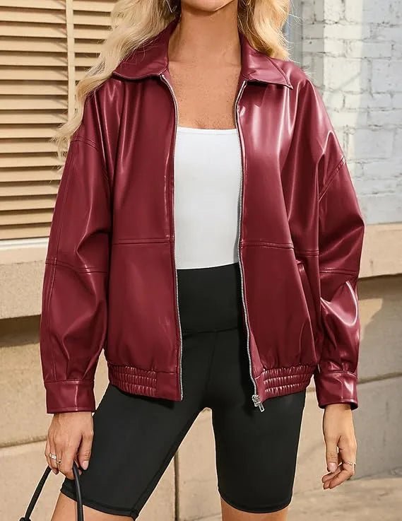 Kate Kasin Oversized Genuine Leather Jacket - Echo Leather