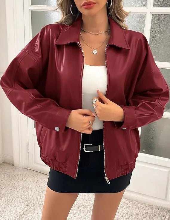 Kate Kasin Oversized Genuine Leather Jacket - Echo Leather