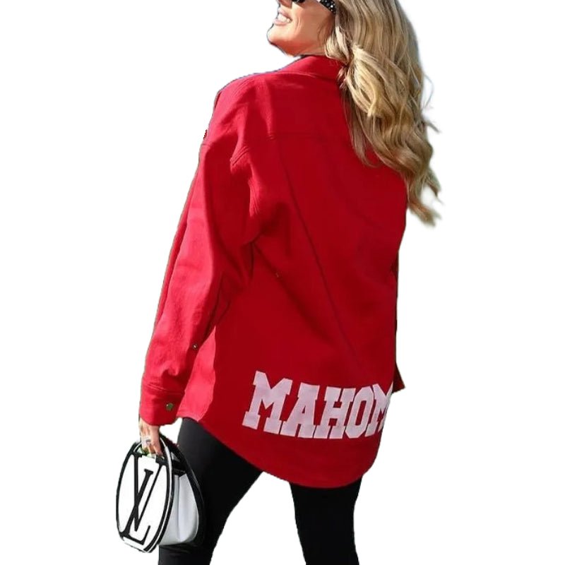 Brittany Mahomes Red Cotton Jacket - Echo Leather