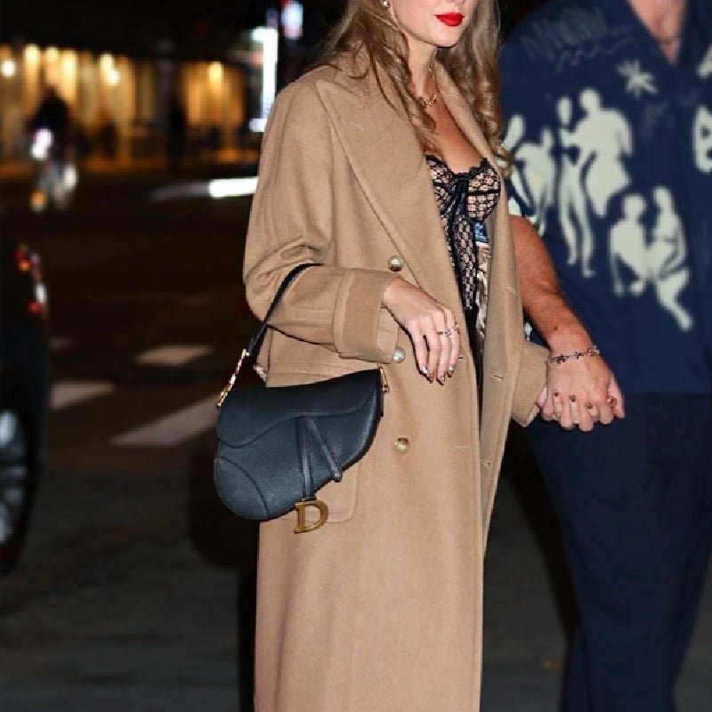 Taylor Swift Double Date Night Brown Coat - Echo Leather