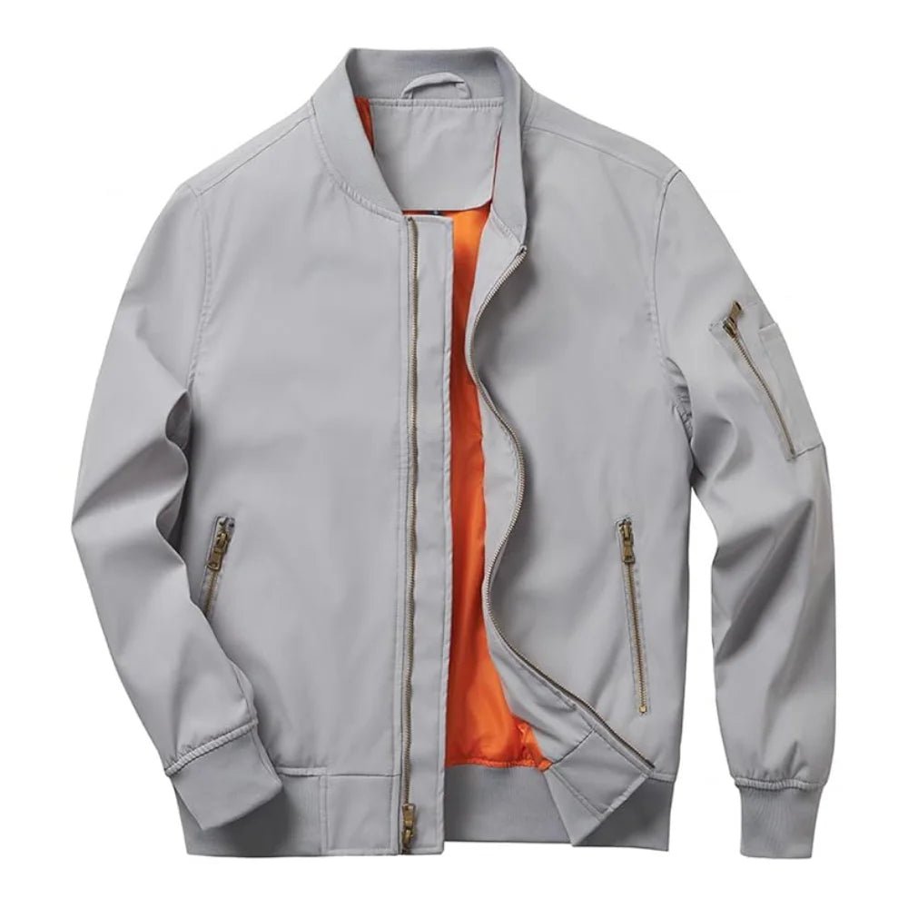 Casual Lightweight Windbreaker Bomber Jacket | Echo Leather