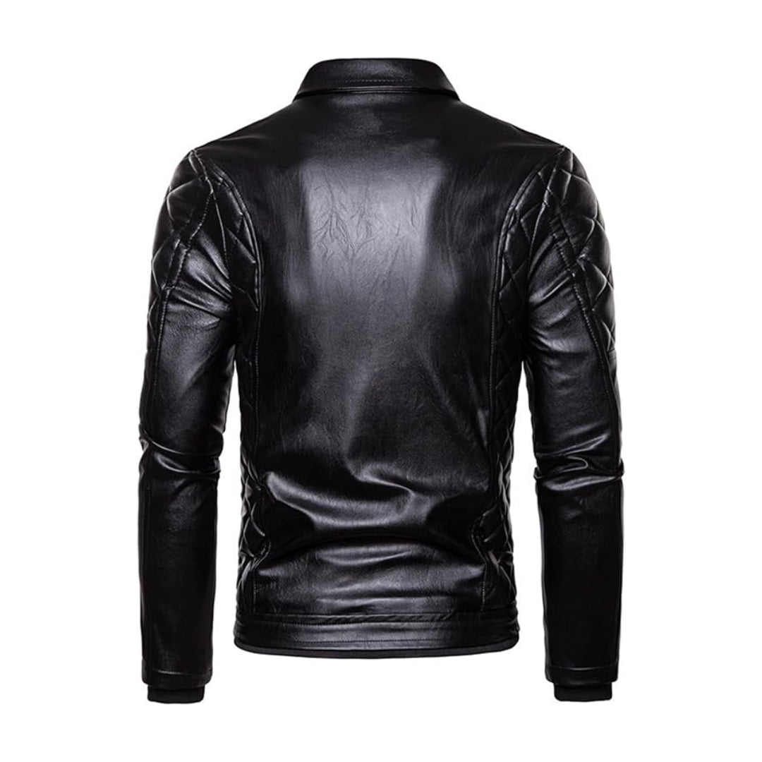 Christmas Removable Fur Collar Real Leather Jacket | Echo Leather