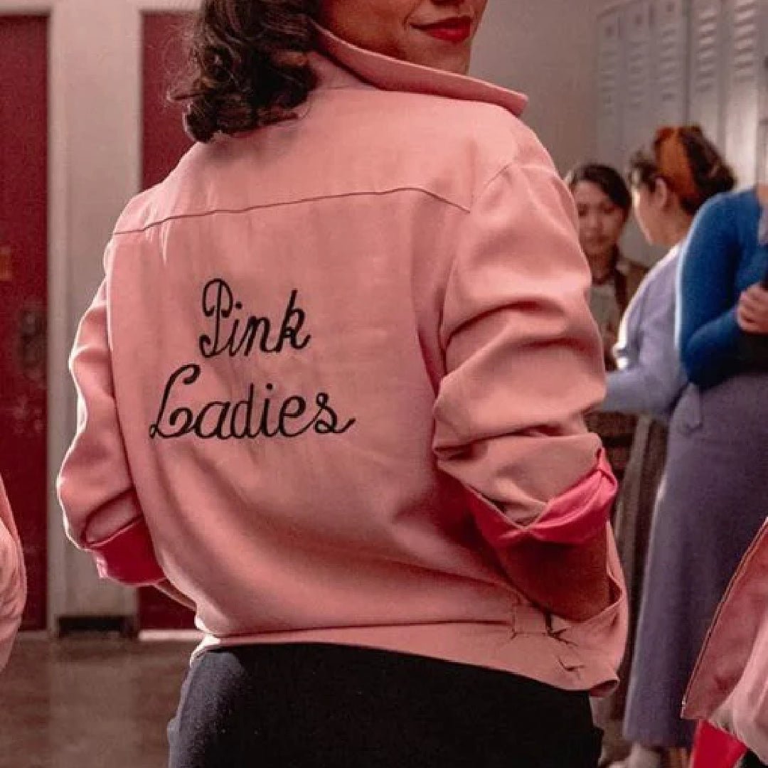 Grease Rise of the Pink Cotton Ladies Jacket - Echo Leather