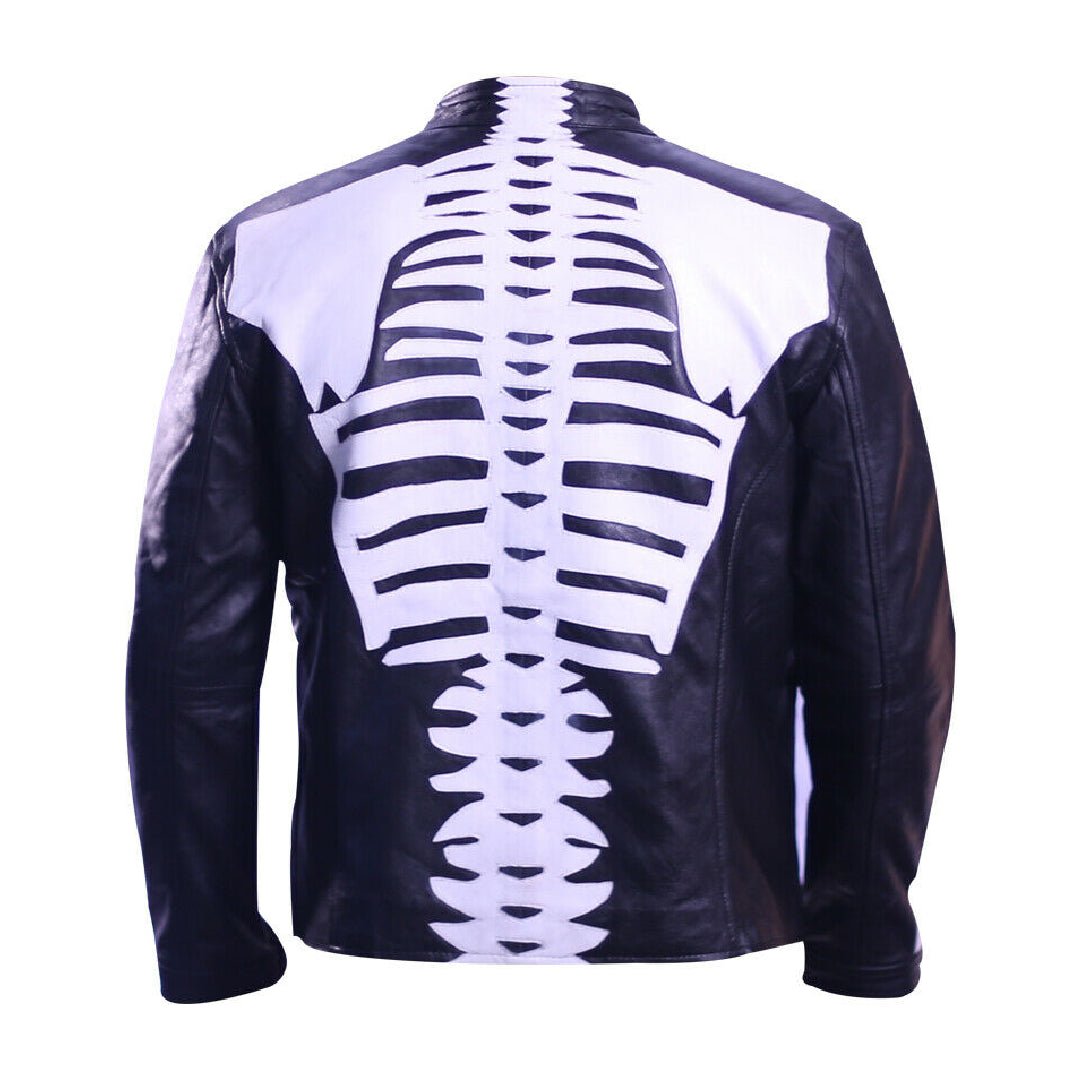 Halloween Skeleton Bones Leather Jacket - Echo Leather