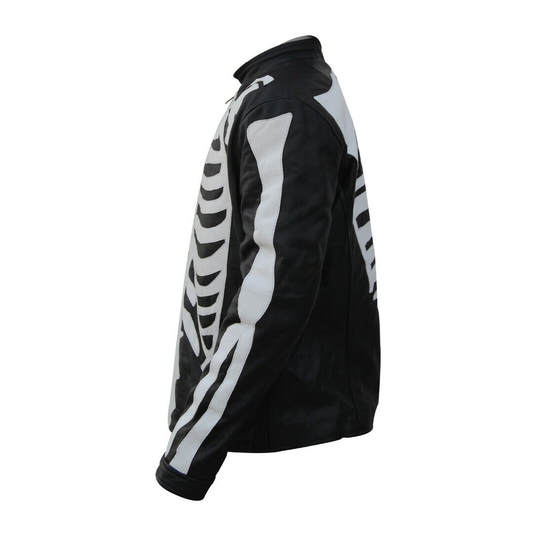 Halloween Skeleton Bones Leather Jacket - Echo Leather