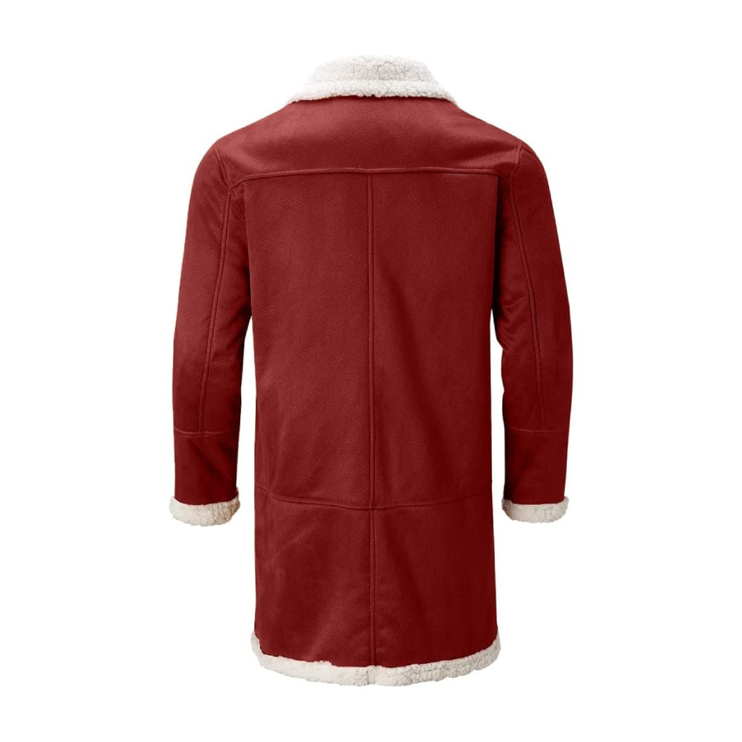 Fleece Bomber Leather Fur Trench Coat | Echo Leather