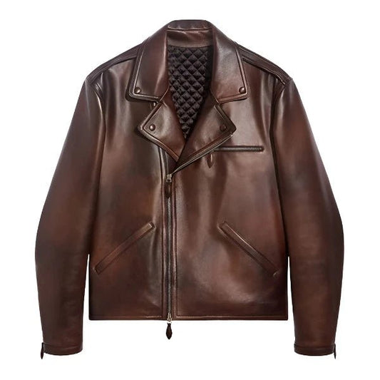 Men’s Brown Biker Leather Jacket | Echo Leather