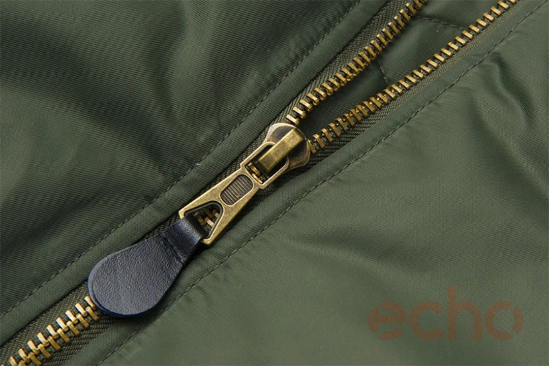 Men's MA-1 Aviator Military Pilot Thick Bomber Jacket | Echo Leather
