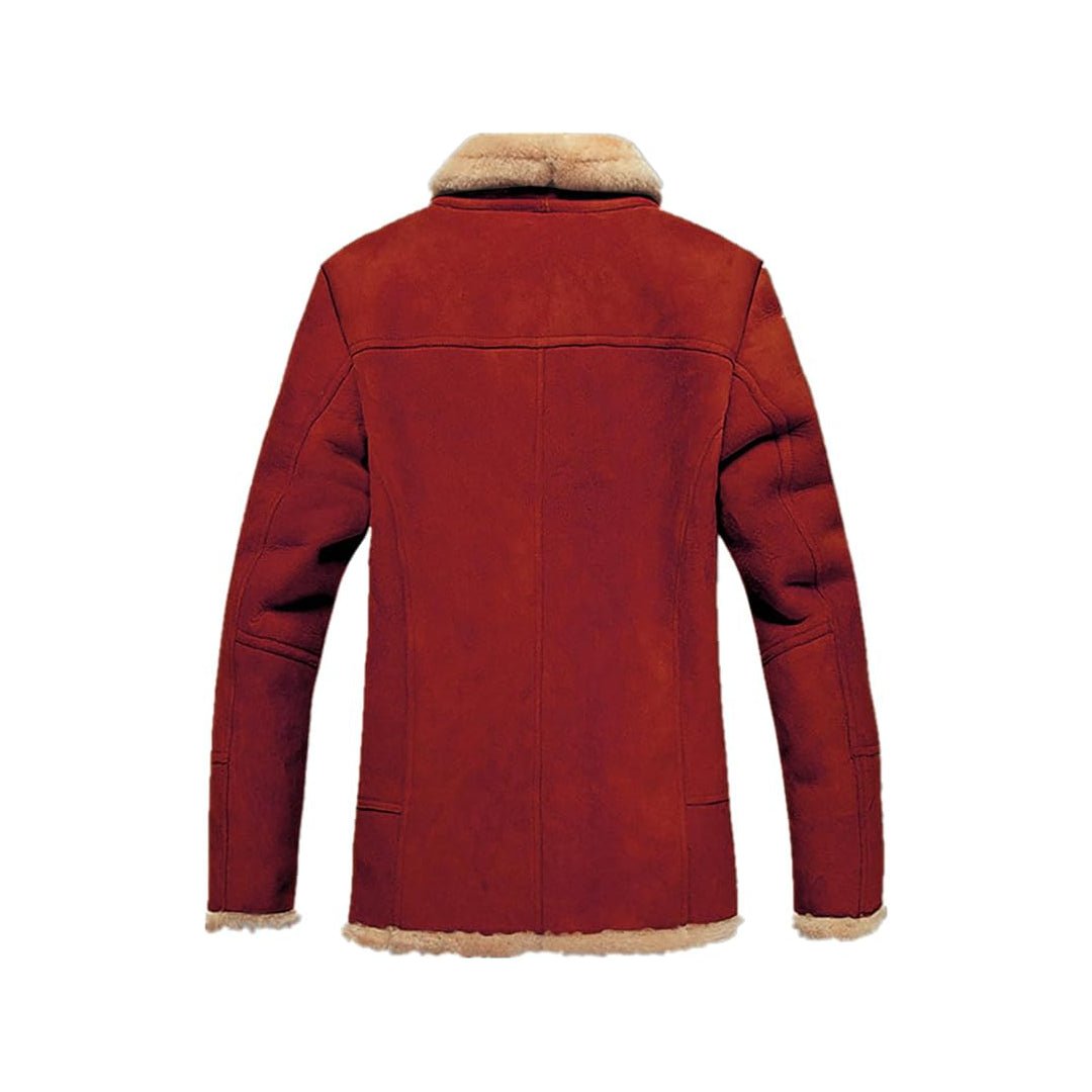 Faux Shearling Lined Real Leather Trucker Jacket | Echo Leather