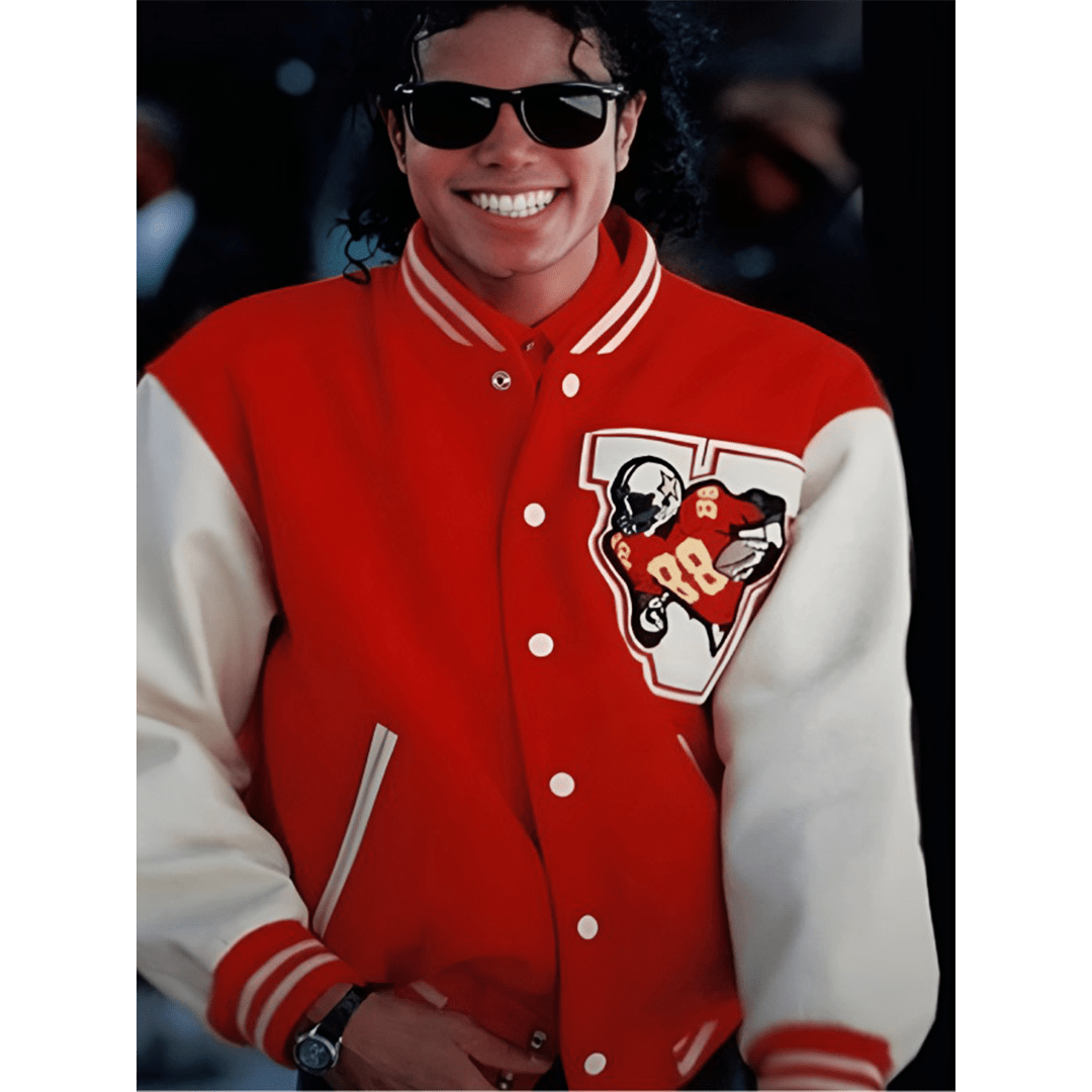 Michael 2025 Jaafar Jackson Varsity Jacket - Echo Leather