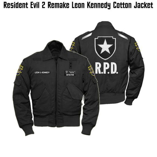 Resident Evil 2 Leon Kennedy R.P.D Bomber Jacket - Echo Leather