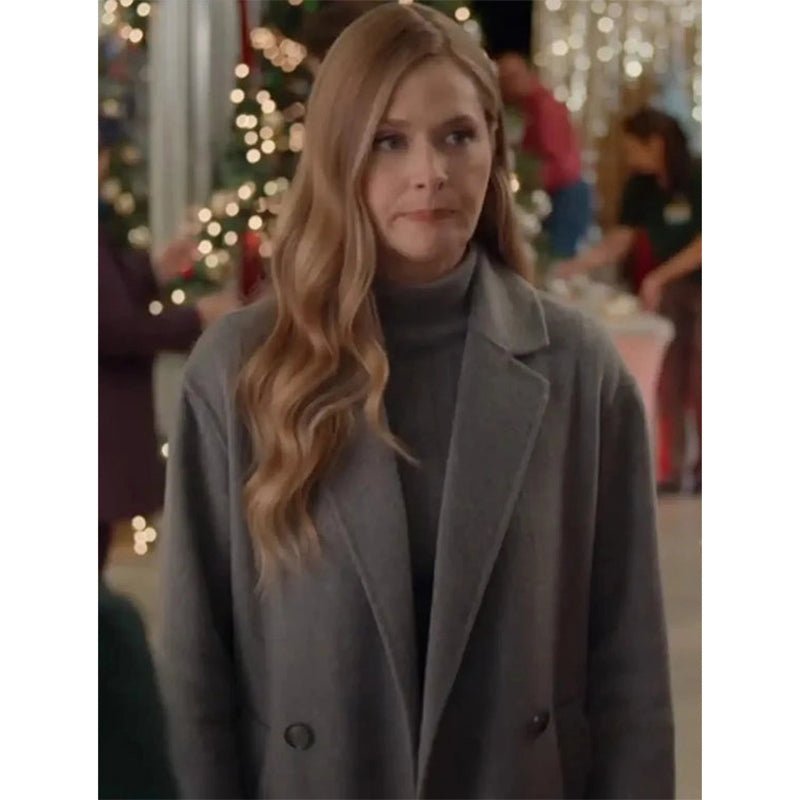 Sugar plummed Maggie Lawson Grey Wool Coat - Echo Leather