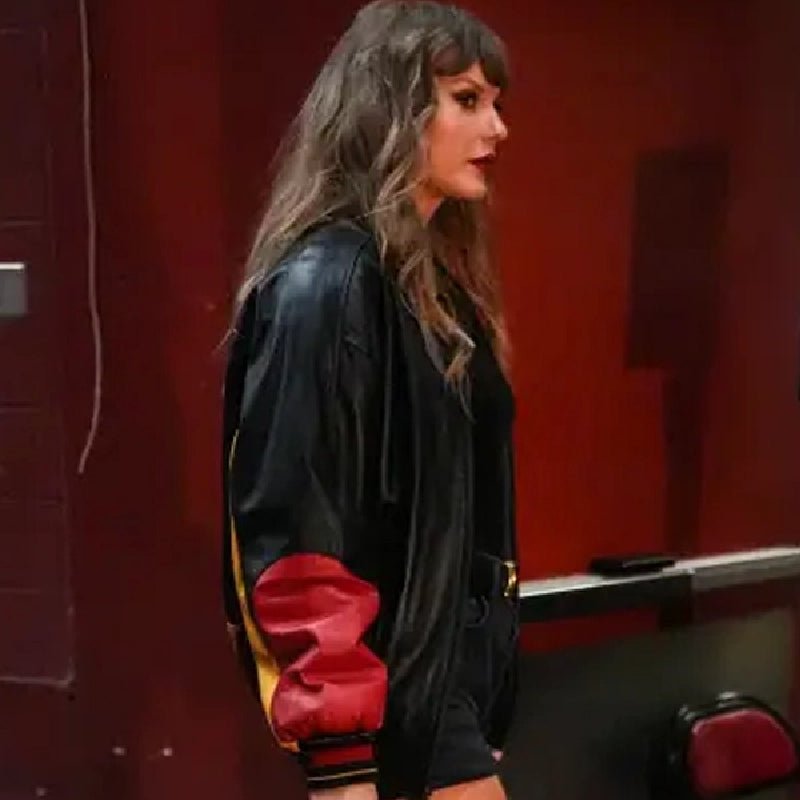 Taylor Swift Chiefs Leather Bomber Jacket - Echo Leather