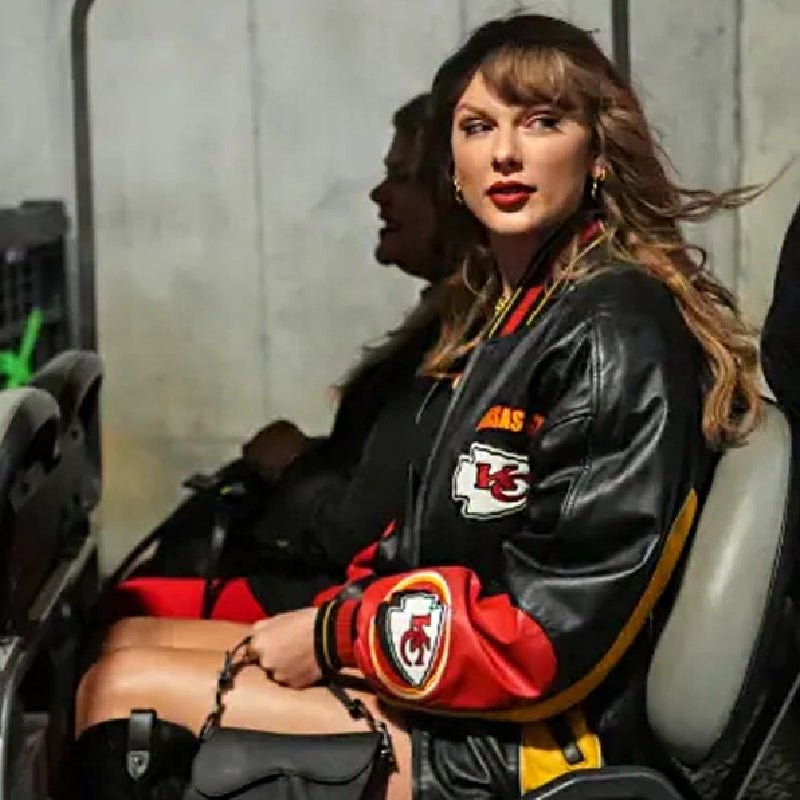 Taylor Swift Chiefs Leather Bomber Jacket - Echo Leather