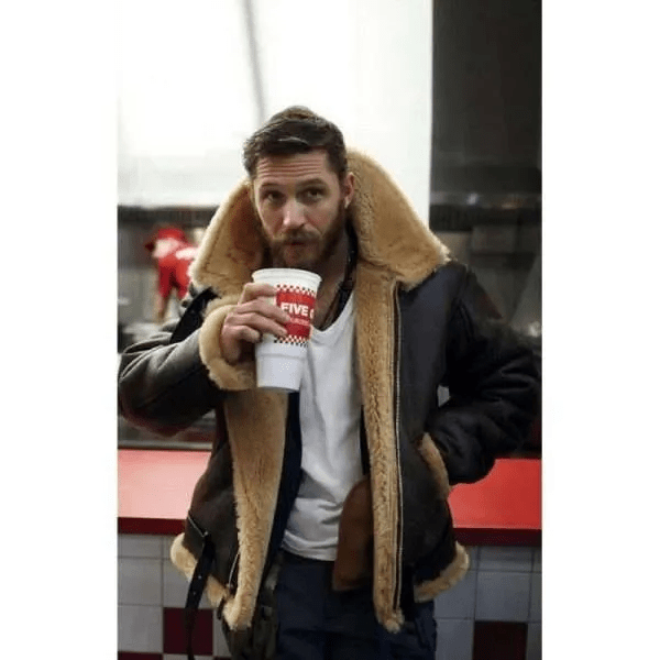 Tom Hardy Dunkirk Farrier Aviator Shearling Leather Jacket - Echo Leather