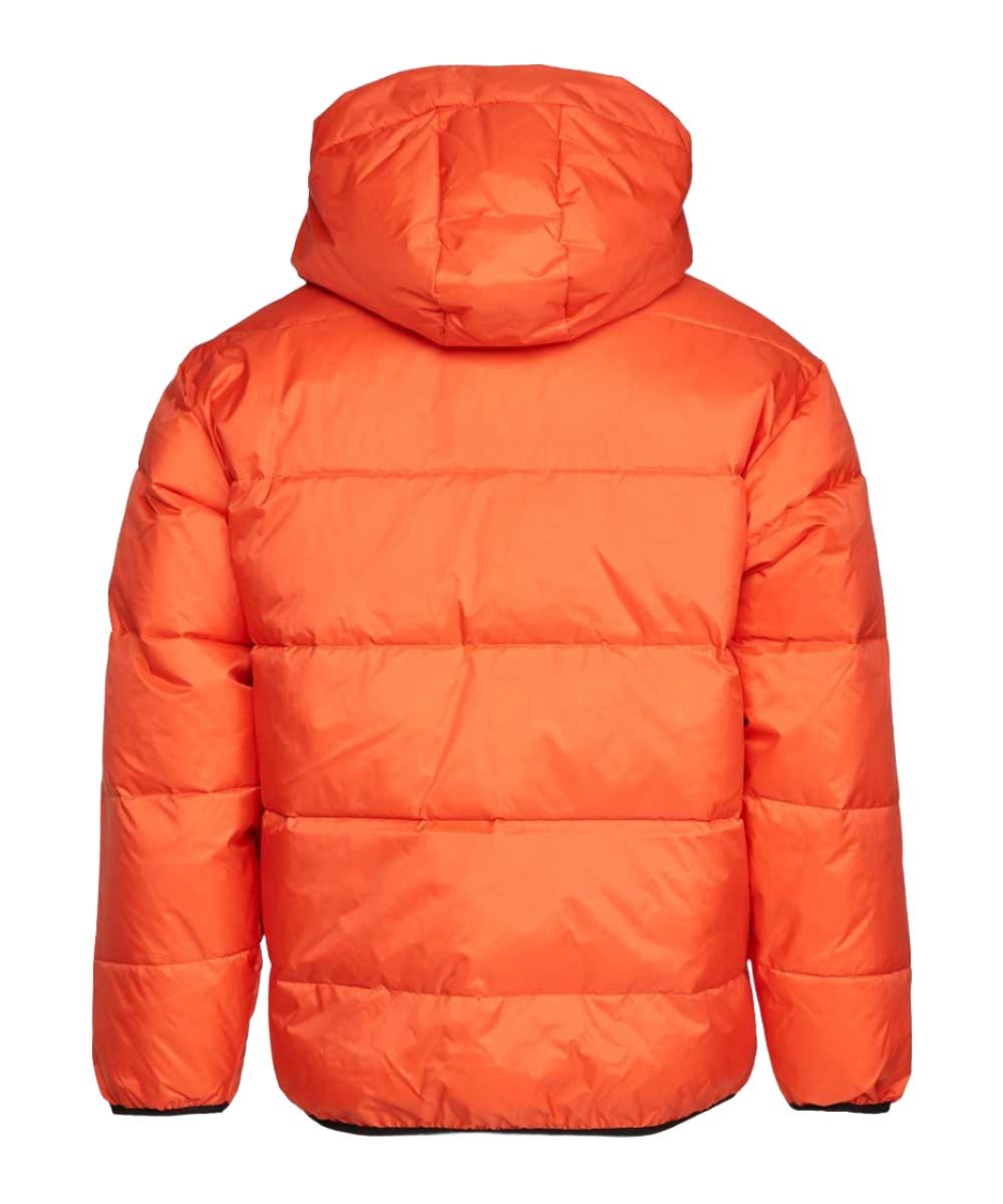 Hooded Orange Puffer Jacket