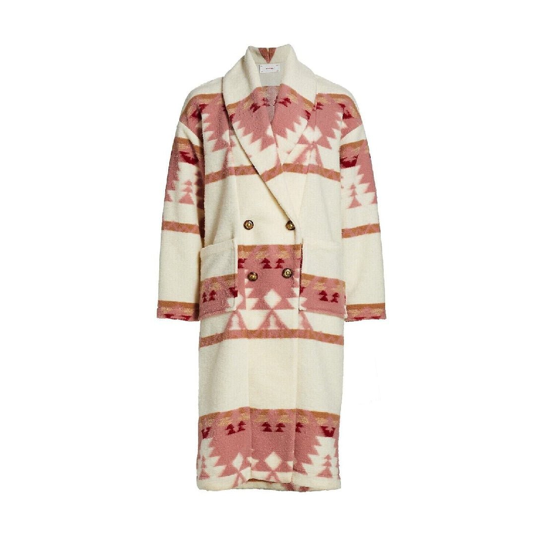 Yellowstone Beth Dutton Pink Printed Coat - Echo Leather